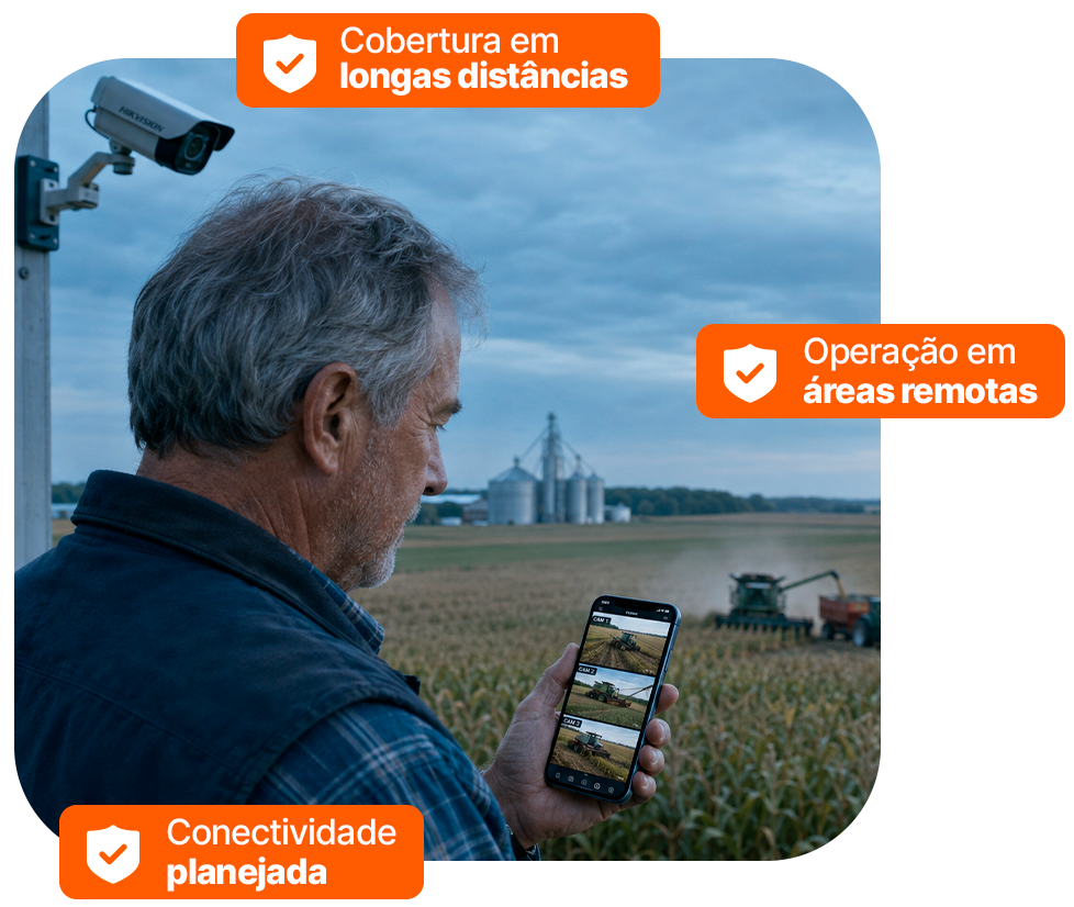 Acompanhamento técnico de segurança eletrônica no agronegócio